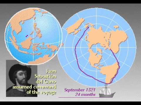 Grolier Multimedia Maps: Magellan's Circumnavigation of the World, 1519-1522