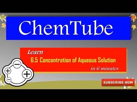 Chemistry SPM: Learn 6.5 Concentration of Aqueous Solution In 6 Minutes