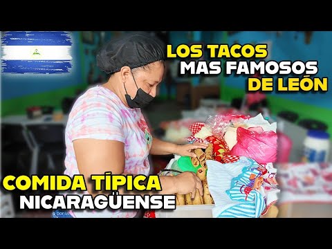 Probamos los tacos más famosos de León | Comida típica nicaragüense 🇳🇮🌮