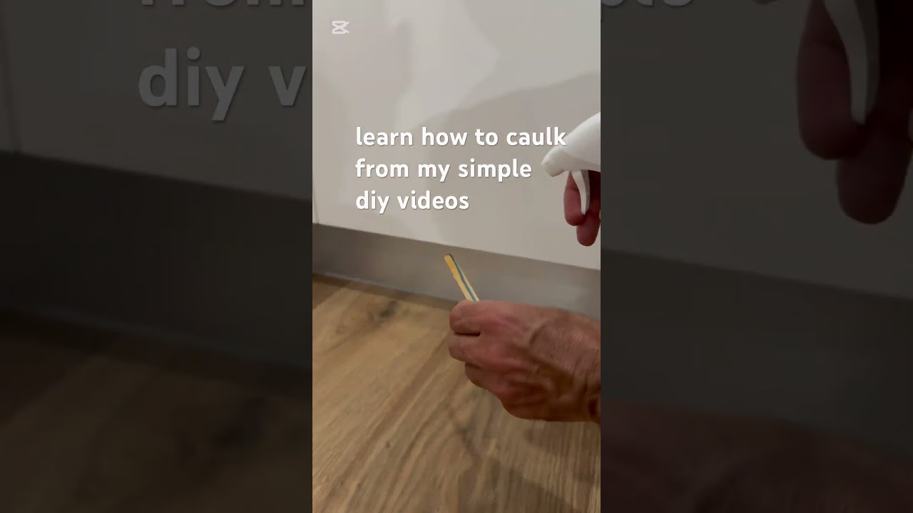 watch and learn #caulkanator #silicone #diy #satisfying #kitchen #baseboard #fyp#bostik #caulk #mony