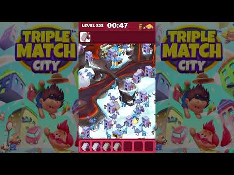 Triple Match City Level 323 (Extra Hard Level) - Find hidden objects