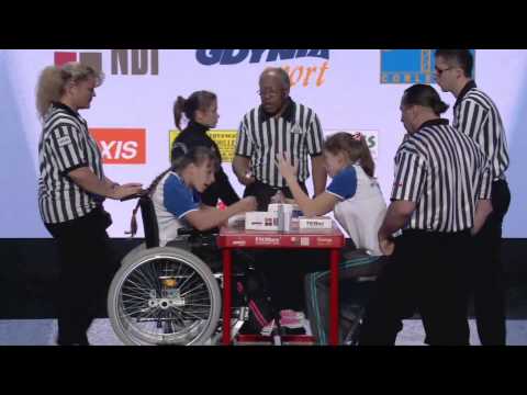 Junior Disabled 50kg ladies left hand semi final - Worlds 2013