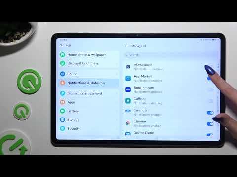 How to Turn On/Off App Notifications on Honor Pad 9 - Manage Notification Settings