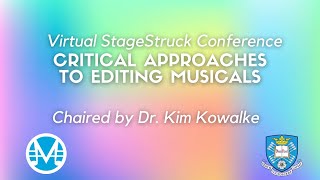 Critical Approaches to Editing Musicals