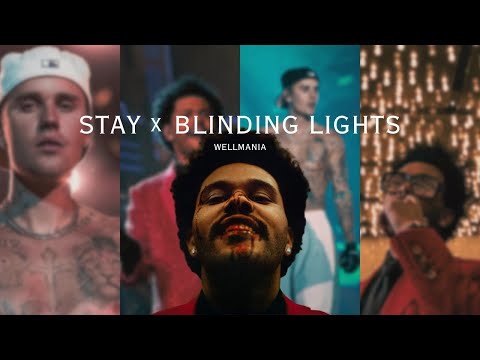 STAY x Blinding lights (Lyrical song) | The Weekend and The Kid LAROI & Justin Bieber |