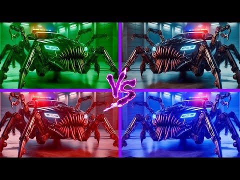 🚓🥶😱POLICE CAR MONSTER🎶 Coffin Dance Song