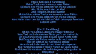 KOLLEGAH - American Express feat  Farid Bang (Lyrics)