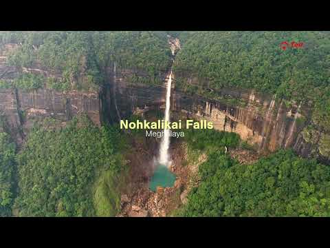 Discover Nohkalikai Falls: India's Majestic Plunge Waterfall in Meghalaya | A Breathtaking View