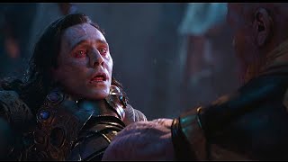 Loki Death Scenes - Thanos Kills Loki - Avengers I
