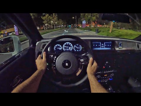 2021 Rolls-Royce Phantom POV Night Drive (3D Audio)(ASMR)