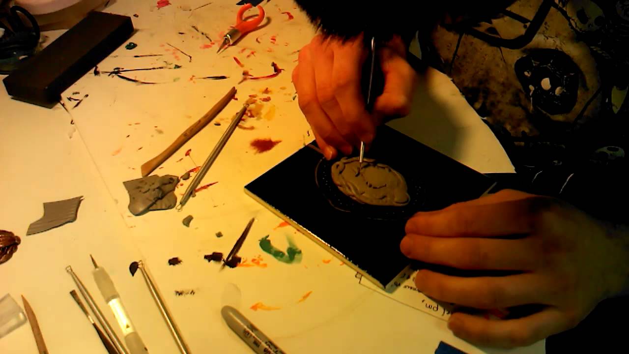 Sculpting progress, Ursula - little mermaid pin