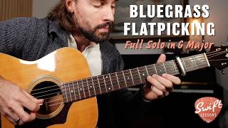 Classic Bluegrass Flatpicking Licks Tutorial - Full Solo w/ Tabs!