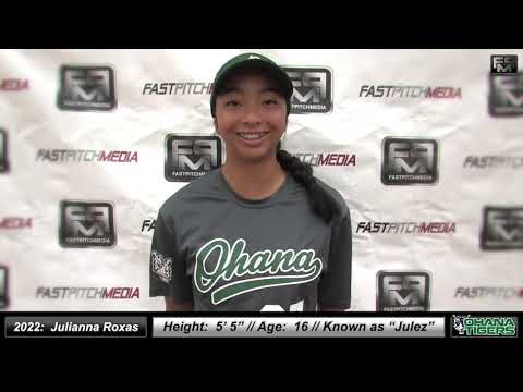 2022 Julianna “Julez” Roxas Pitcher and Middle Infielder Softball Skills Video - Ohana Tigers