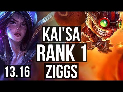 KAI'SA & Leona vs ZIGGS & Nautilus (ADC) | Rank 1, Legendary, 8/2/2 | NA Challenger | 13.16