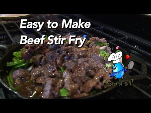 Beef Stir Fry with broccoli, snow peas & mushrooms in Brown sauce