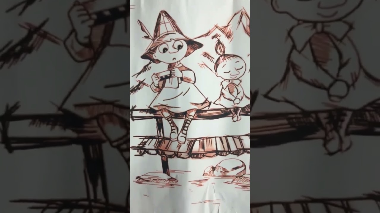 Moomin theme on thigh tattoo #tattoo #tattooartist #tattooed #tattoogirl