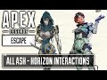 NEW Ash Horizon All Interactions Voice Lines - Apex Legends