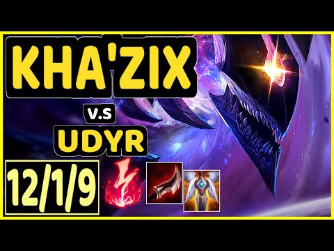 GILIUS (KHA'ZIX) vs UDYR - 12/1/9 KDA JUNGLE CHALLENGER GAMEPLAY - EUW