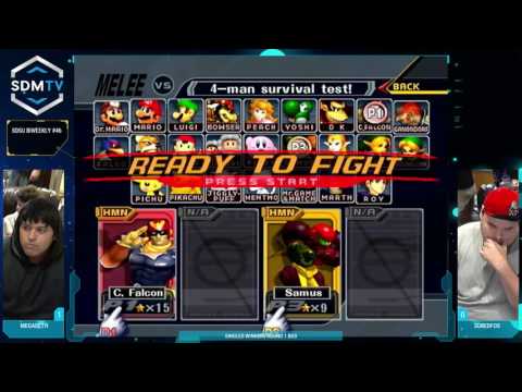 SDSU Biweekly #46 - Megadeth (Falcon) vs. SDRedFox (Samus) - Singles WR1 - Smash Melee