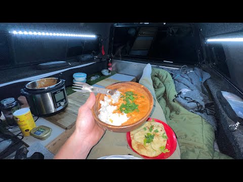 Cooking Tikka Masala and Naan While Driving- Truck Camping Meal