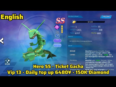 Mega Awaken Private Server - VIP 13 - Daily Top up 6480¥ - 150k Diamond ( X7Game )