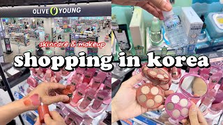 shopping in korea vlog 🇰🇷 skincare & makeup haul 🍑 summer daily essent