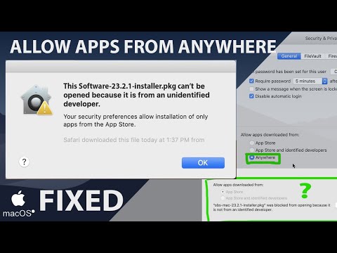 [Fixed]Can’t be opened because it is from an unidentified developer - Allow Apps from Anywhere macOS