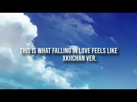 JVKE - this is what falling in love feels like (ft. Kiichan Ch.) Lyrics video.