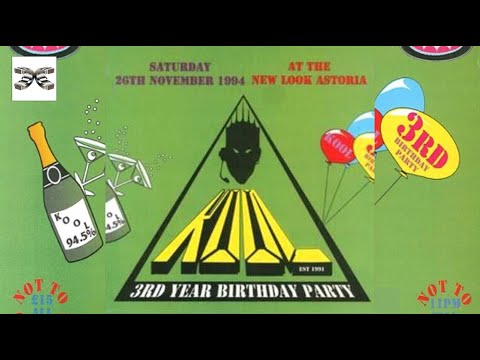 Brockie B2B Footloose MC's Det,Moose and Ragga Twins Kool 3rd Birthday - 26th November 1994