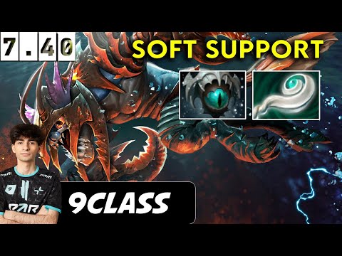9Class Slark Soft Support - Dota 2 Patch 7.40 Pro Player Full gameplay