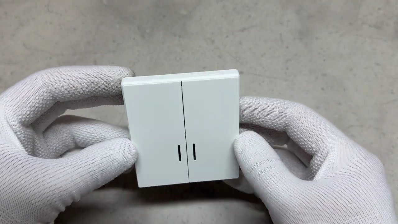 Вимикач двоклавішний з підсвіткою білий матовий VIDEX NOTA (VF-NT-SW2L-WH)