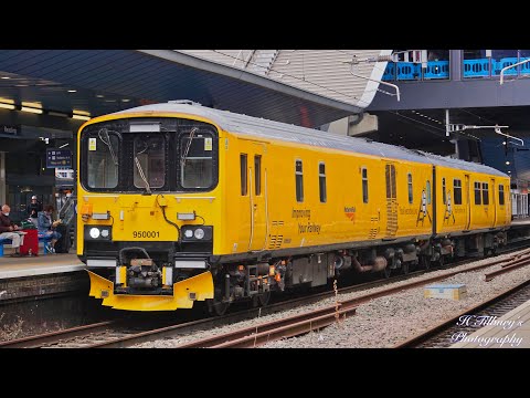 Network Rail's Class 950001 Track Recording Unit Departs Reading