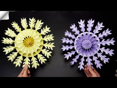 3d paper snowflakes Christmas paper crafts 2024