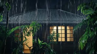 Lluvia para Dormir en Techo de Noche 🌧️ | Sonido Real de Lluvia y Ruido Blanco Natural