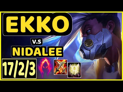 BABIP (EKKO) vs NIDALEE - 17/2/3 KDA JUNGLE GAMEPLAY - OC Ranked MASTER