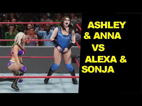 WWE 2K19 Ashley Graham & Anna Dryer vs Alexa Bliss & Sonja tag