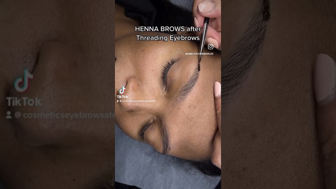 A detailed #hennabrows application