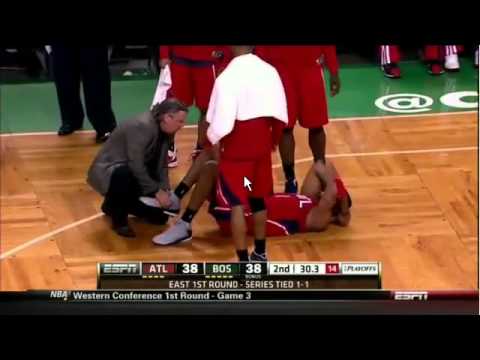 Tracy McGrady Fatal Injury on Rondo ankle vs Celtics 2012 Playoffs
