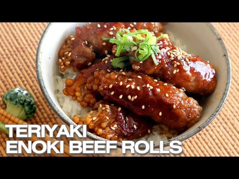 Easy Japanese Teriyaki Enoki Beef Rolls | Ready in 20 Minutes!