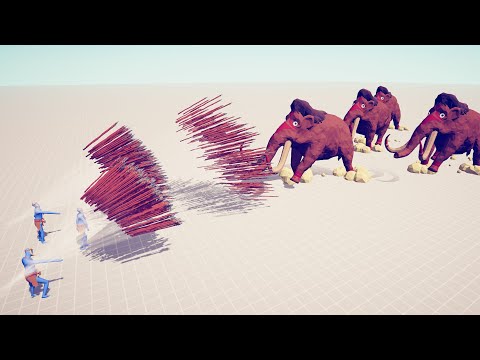 5x Mammoth vs 3x EVERY GOD - Totally Accurate Battle Simulator TABS