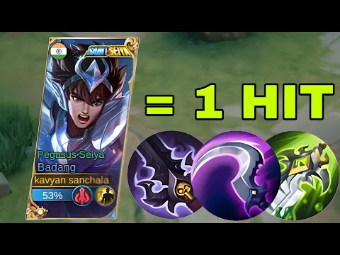 TOP GLOBAL BADANG NEW ONE HIT DAMAGE  BUILD AND EMBLEM 2023!! ( must try this)