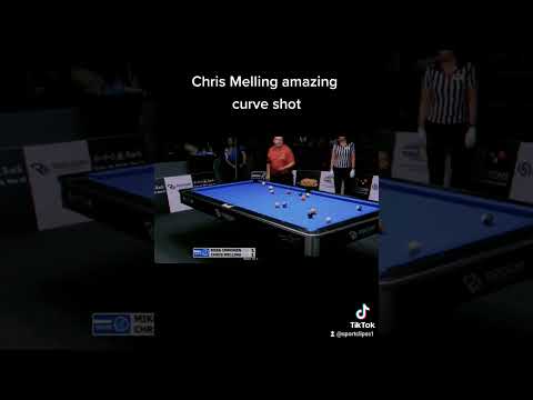 Chris Melling amazing curve shot #shorts #pool #crazy #amazing #winning #wow #curve #8ball
