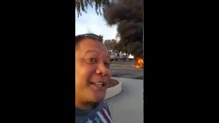 Camp Pendleton Fire Dept. Fast response to a car fire