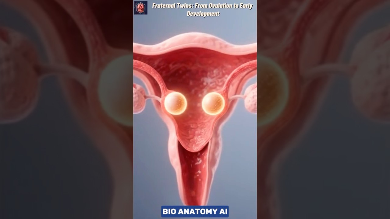 Fraternal Twins Explained | From Ovulation to Early Development in the Womb #twins #fertilization