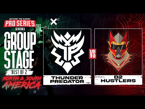 Thunder Predator vs D2 Hustlers Game 2 - BTS Pro Series 9 AM: Group Stage w/ rkryptic & neph