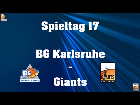 28.01.2017 Spieltag 17  BG Karlsruhe - Giants