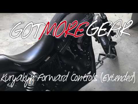Installed Kuryakyn Forward Controls (Extended)