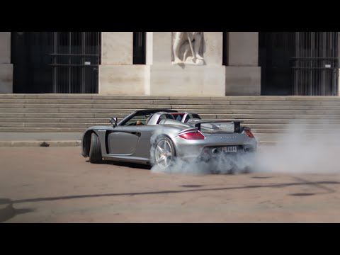 Porsche Carrera GT Drifting, Sound and Revs in Milan!