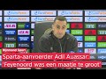 Aanvoerder Adil Auassar beleefde met Sparta een 'kansloze' middag tegen Feyenoord