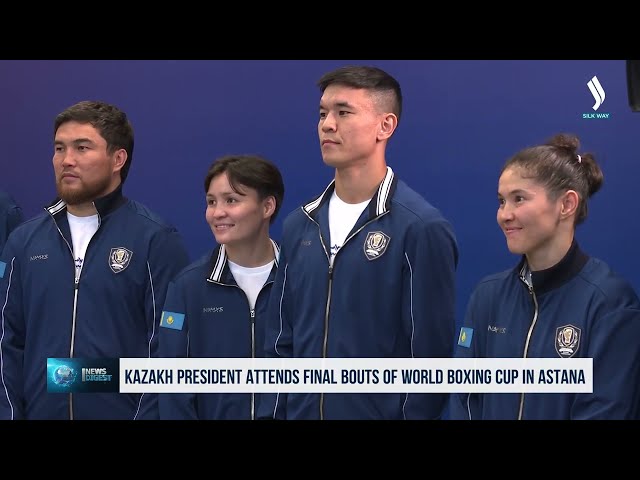 Kazakh President attends final bouts of World Boxing Cup in Astana